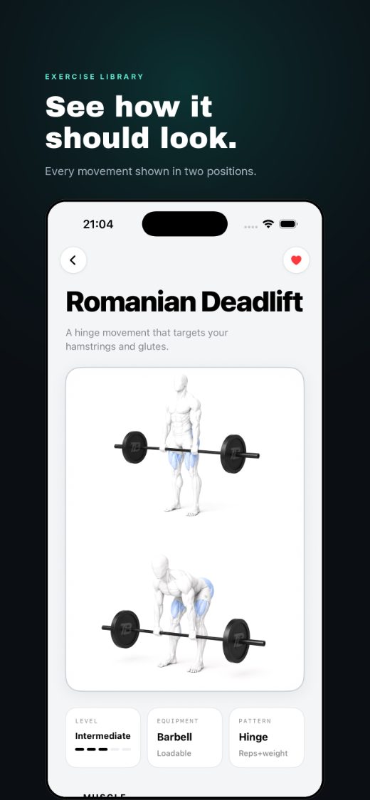 See how it should look, every movement in two positions